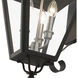 Adams 3 Light 10.63 inch Black with Brushed Nickel Finish Cluster Outdoor Large Wall Lantern Wall Light
