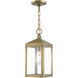 Nyack 1 Light 6 inch Antique Brass Outdoor Pendant Lantern