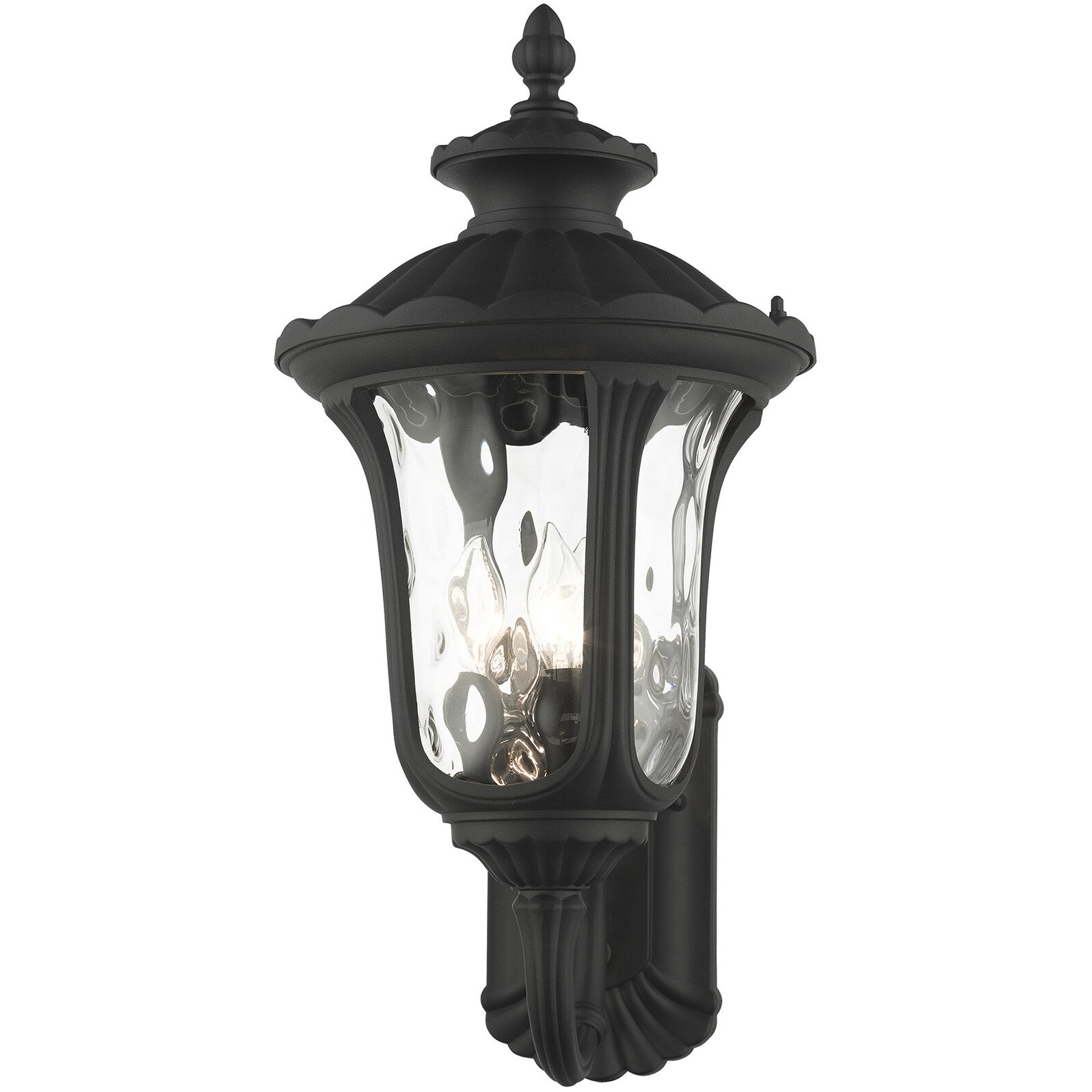 Oxford 3 Light 22 inch Textured Black Outdoor Wall Lantern