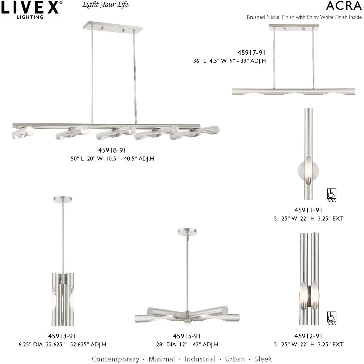 Acra 5 Light 28 inch Brushed Nickel Chandelier Ceiling Light