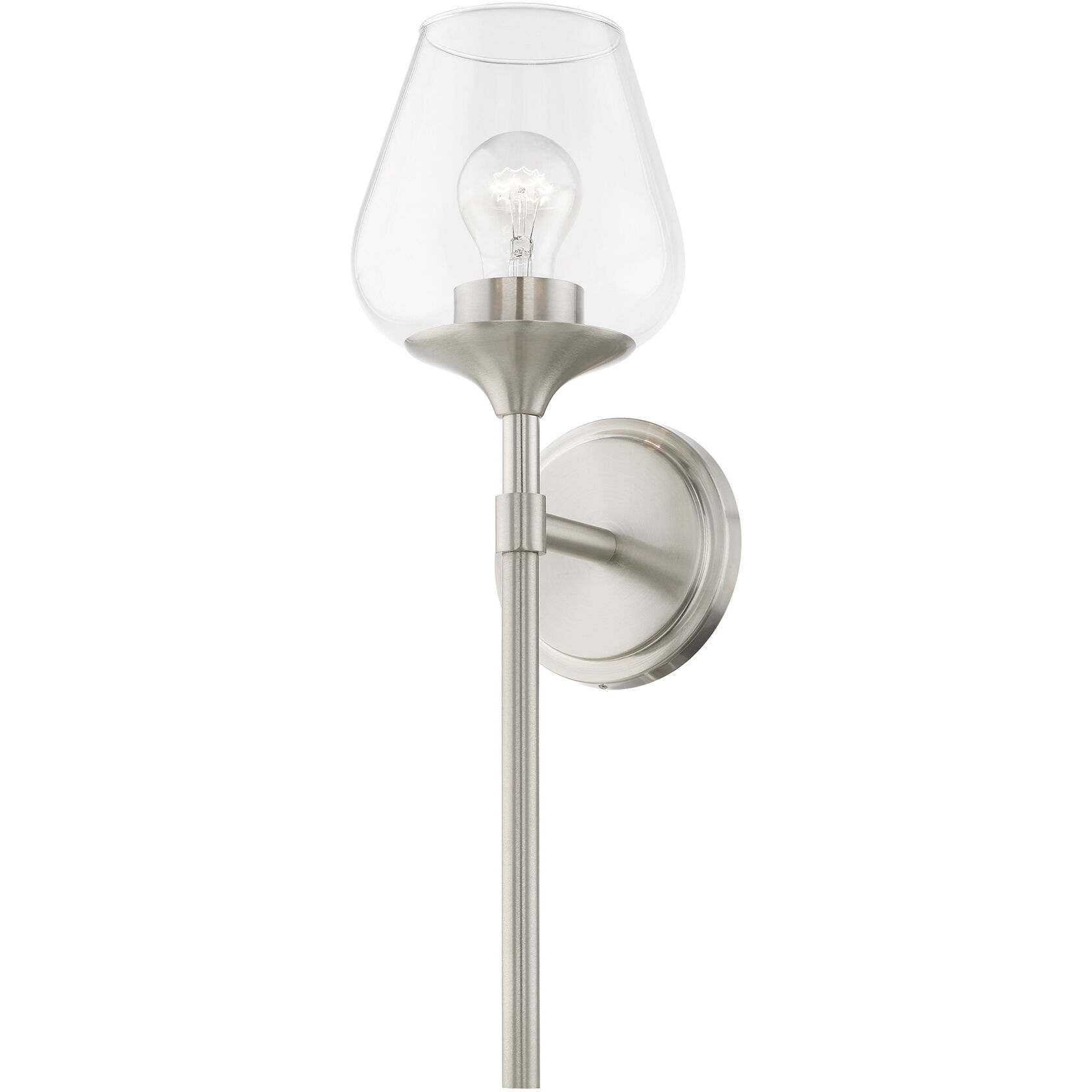 Willow 1 Light 6 inch Brushed Nickel Vanity Sconce Wall Light