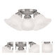 Edgemont 3 Light 14.75 inch Brushed Nickel Semi-Flush Mount Ceiling Light