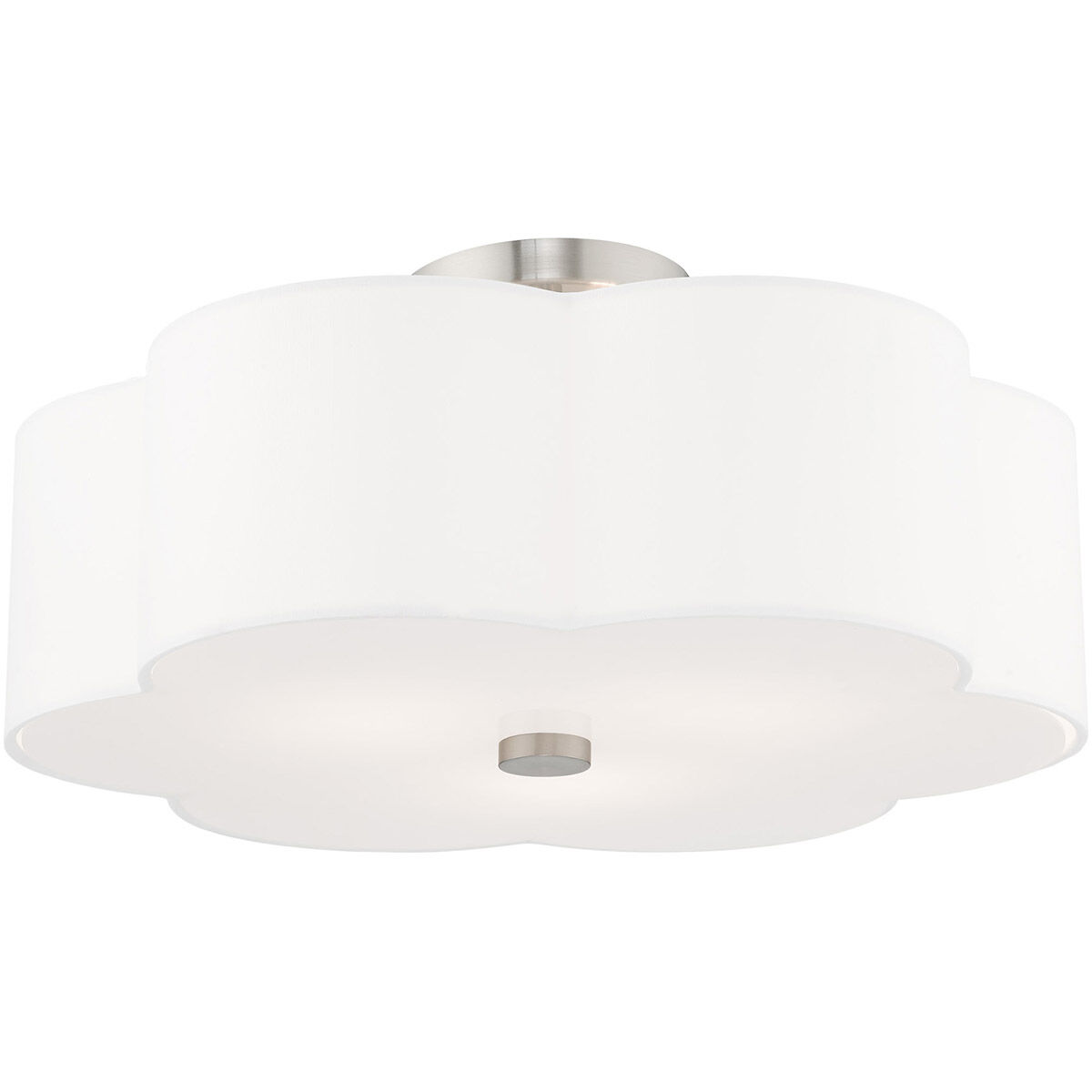 Chelsea 3 Light 18 inch Brushed Nickel Semi-Flush Mount Ceiling Light