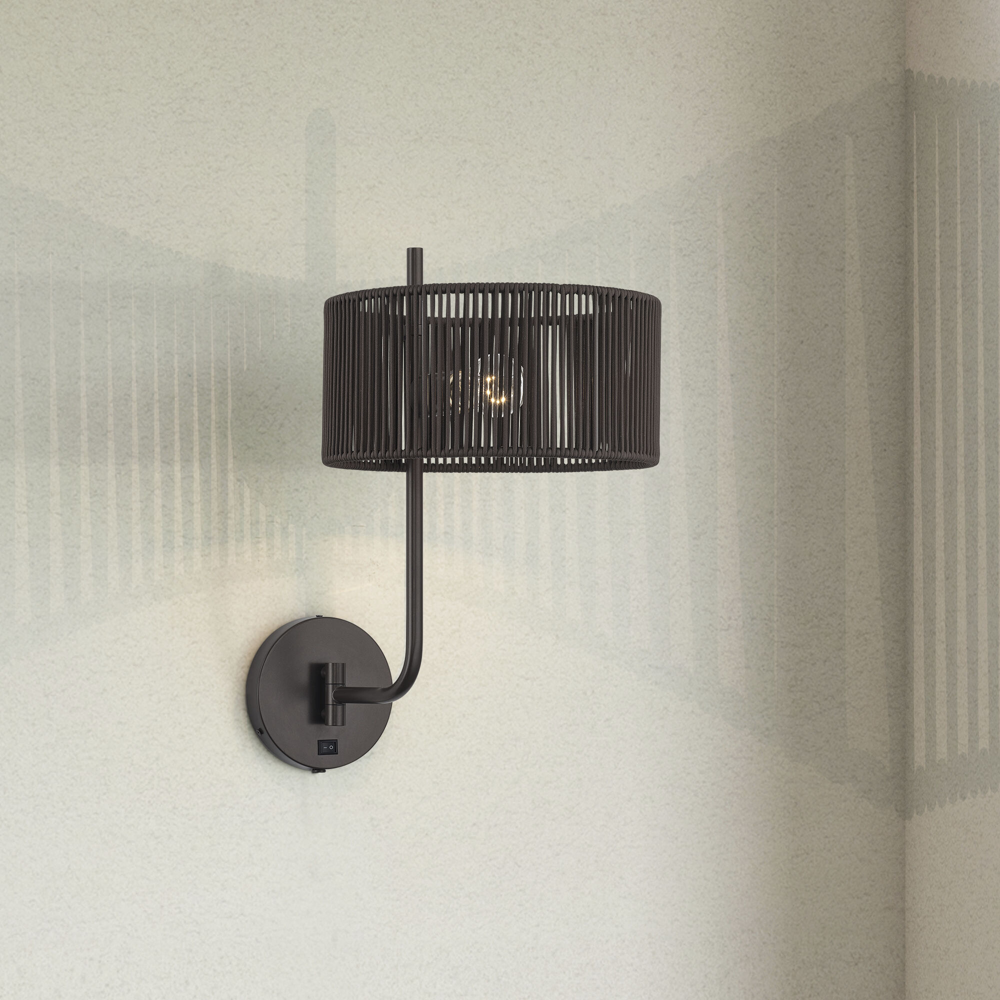 Acordia 17 inch 40.00 watt English Bronze Swing Arm Wall Lamp Wall Light