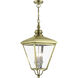 Adams 4 Light 14.25 inch Antique Brass with Brushed Nickel Finish Cluster Outdoor Extra Large Pendant Lantern Ceiling Light