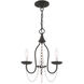 Alessia 3 Light 13 inch Black Mini Chandelier Ceiling Light