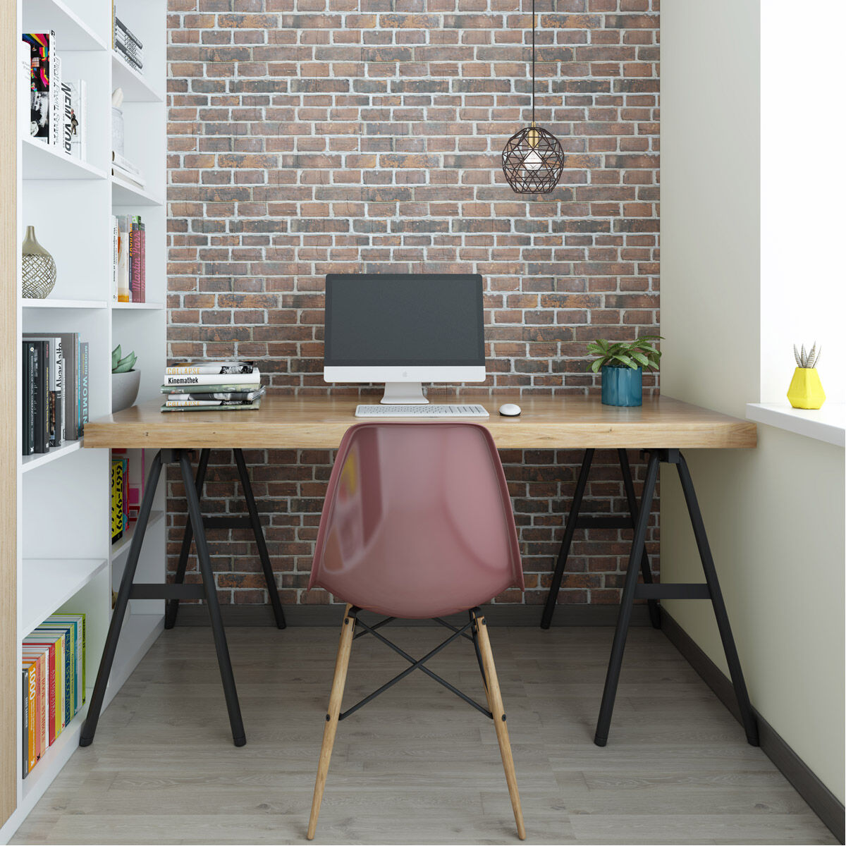 Geometric 1 Light 8 inch Bronze Mini Pendant Ceiling Light