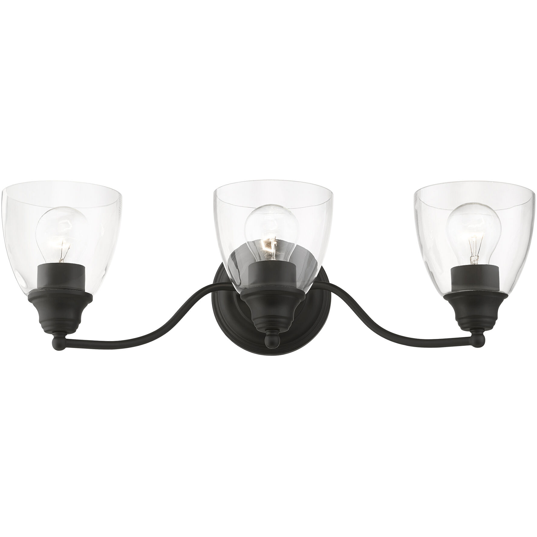 Montgomery 3 Light 23 inch Black Vanity Sconce Wall Light