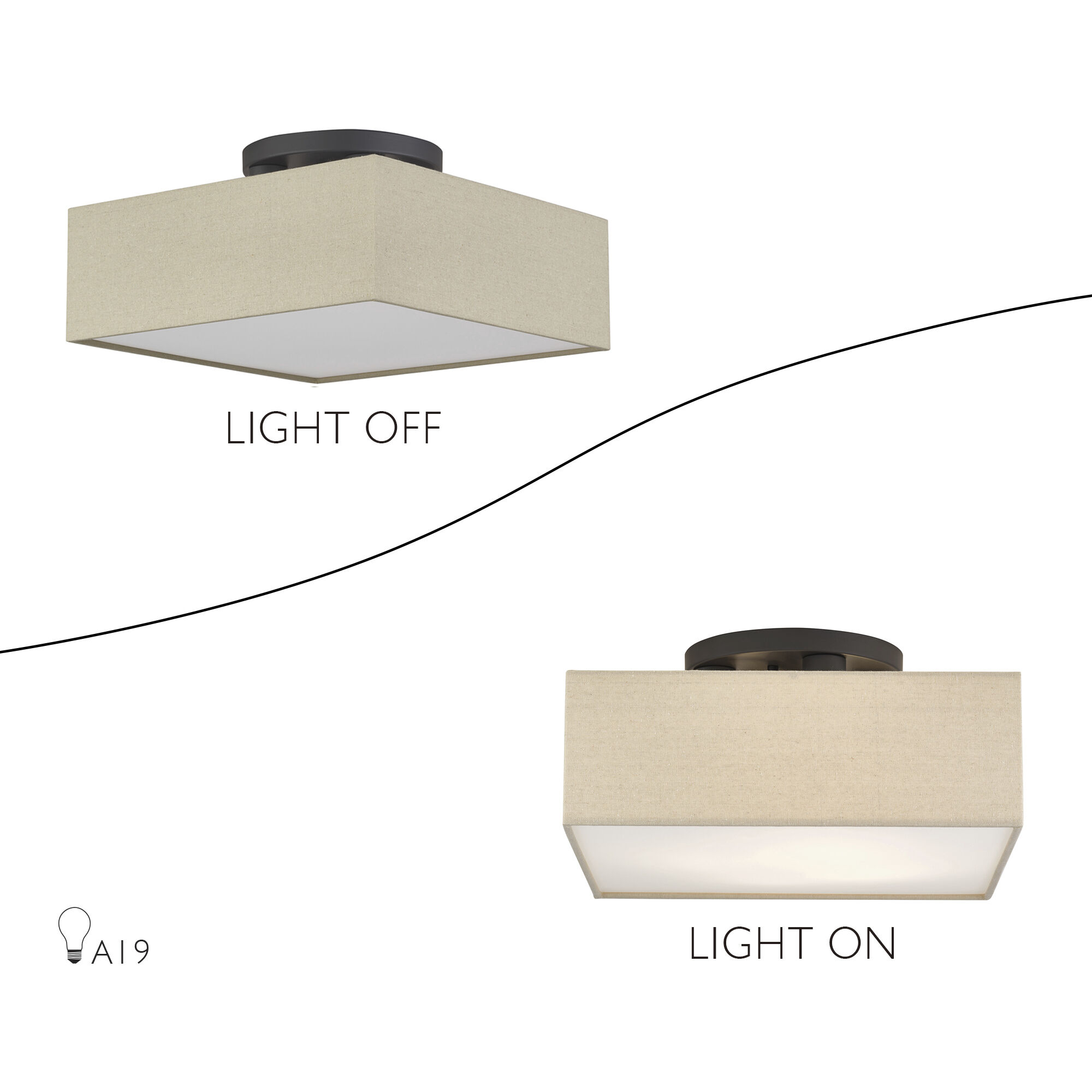 Summit 4 Light 15 inch Bronze Semi Flush Mount Ceiling Light, Large