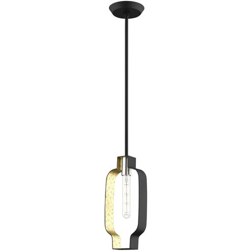Meadowbrook 1 Light 7 inch Black with Brushed Nickel Accents Pendant Ceiling Light