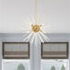 Utopia 8 Light 26 inch Satin Brass Pendant Chandelier Ceiling Light
