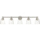 Catania 5 Light 42 inch Brushed Nickel Vanity Wall Sconce Wall Light, Large