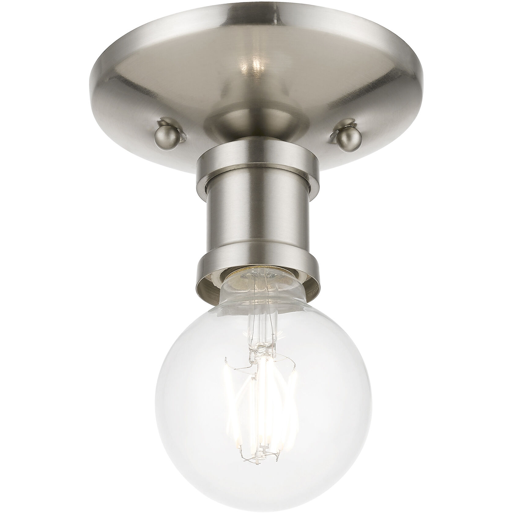 Lansdale 1 Light 5 inch Brushed Nickel Single Flush Mount Ceiling Light, Single