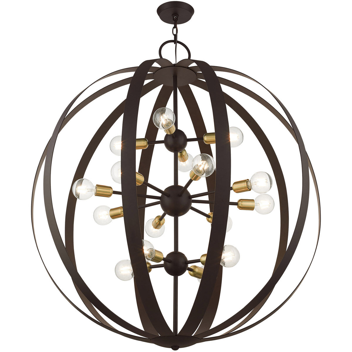 Modesto 16 Light 42 inch Bronze Foyer Chandelier Ceiling Light