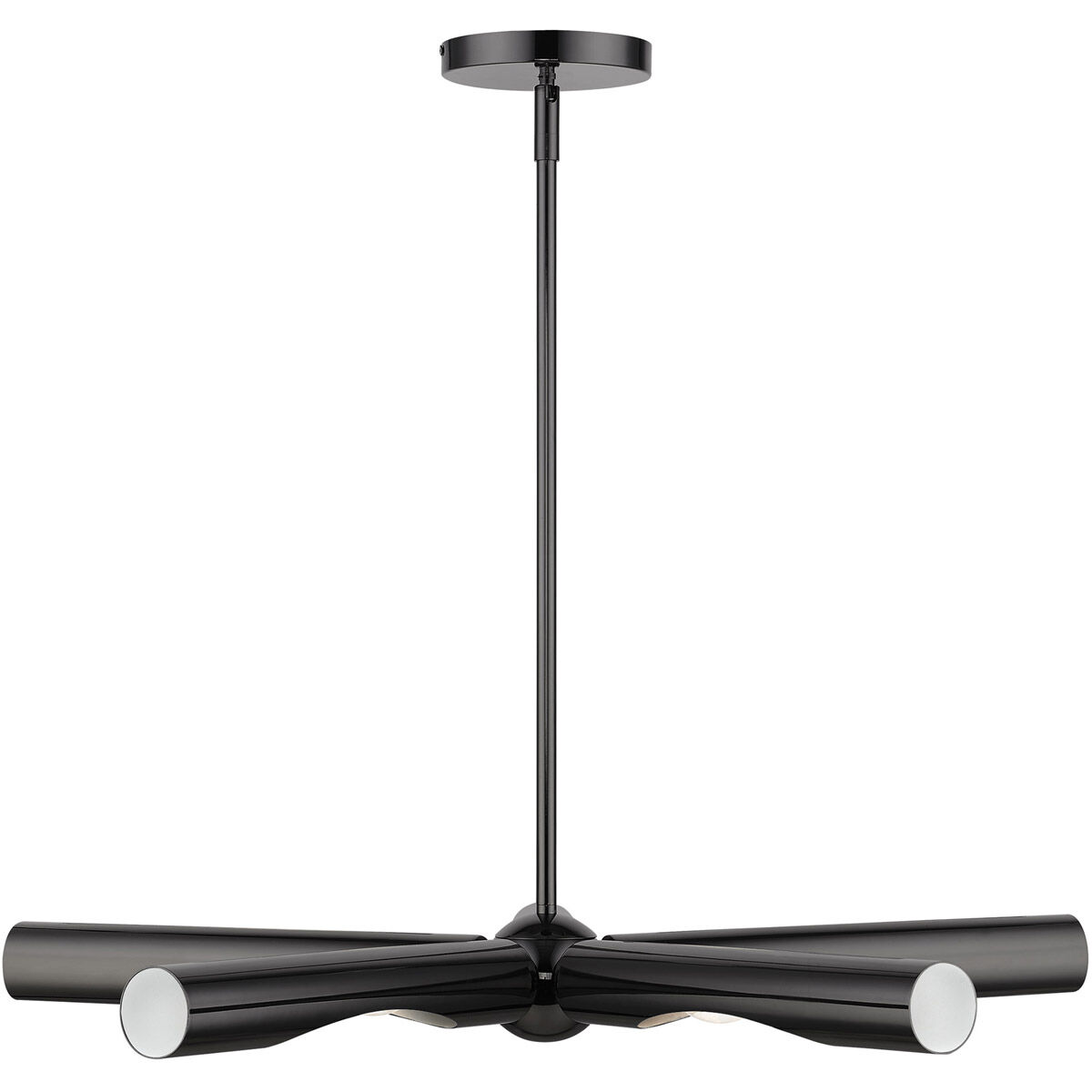 Acra 5 Light 28 inch Black Chrome Chandelier Ceiling Light