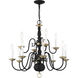 Williamsburg 12 Light 26 inch Black Chandelier Ceiling Light