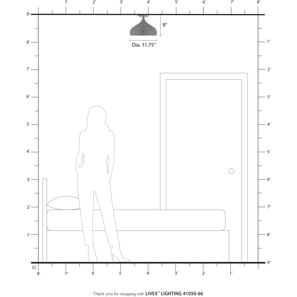 Amador 1 Light 12 inch Brushed Aluminum with Polished Chrome Accents Semi-Flush Mount Ceiling Light