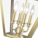 Wentworth 4 Light 27.5 inch Natural Brass Outdoor Extra Large Post Top Lantern, Extra Large