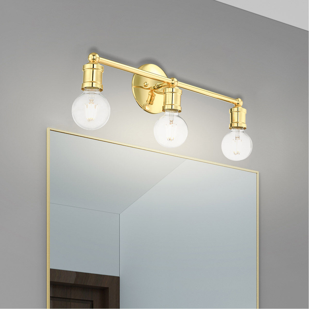 Lansdale 3 Light 20 inch Polished Brass Vanity Sconce Wall Light