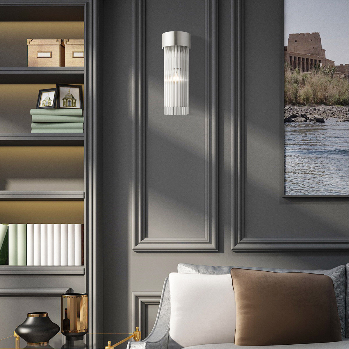 Oldwick 1 Light 6 inch Brushed Nickel Bath Vanity/Wall Sconce Wall Light