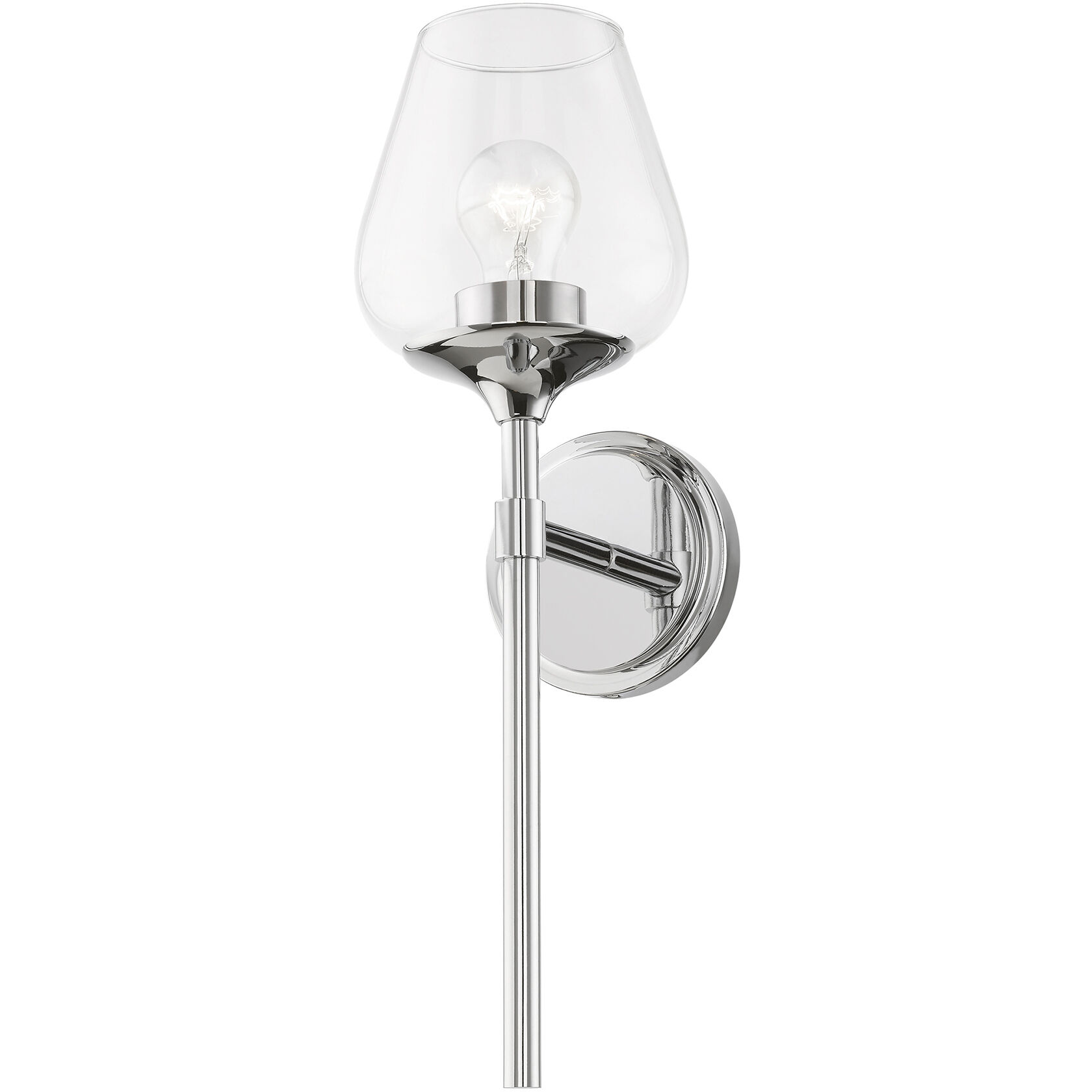 Willow 1 Light 6 inch Polished Chrome Vanity Sconce Wall Light