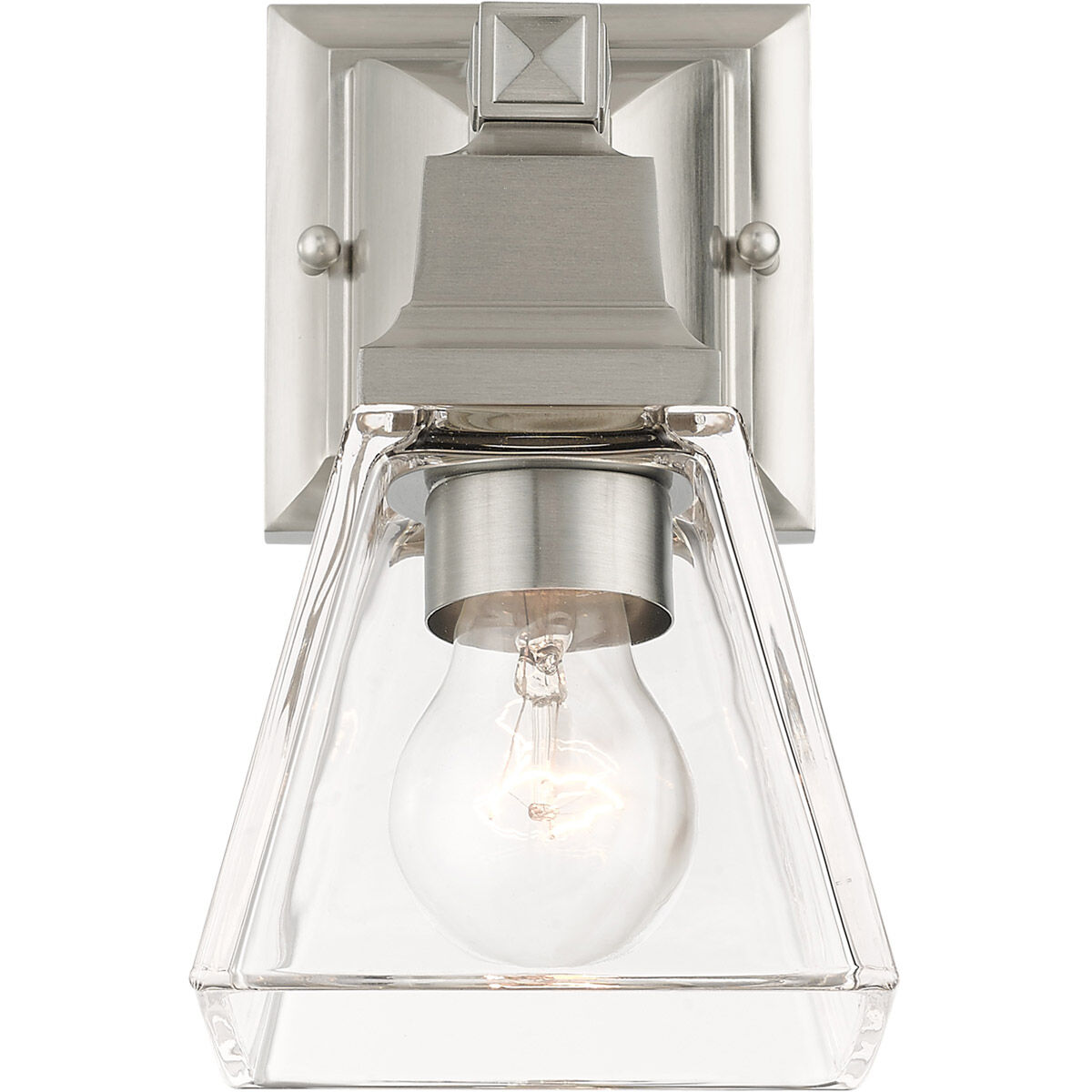 Mission 1 Light 5 inch Brushed Nickel Sconce Wall Light