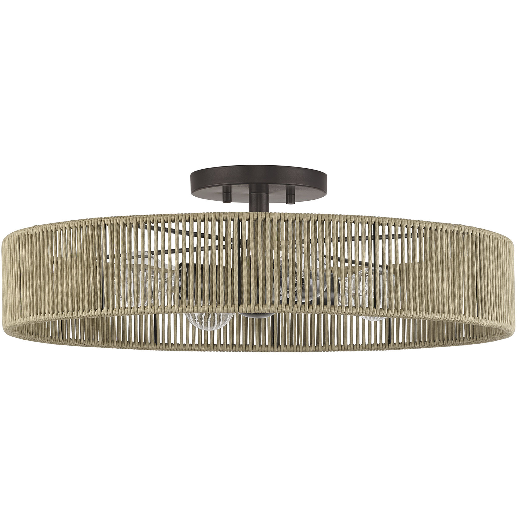 Goldiemesh 4 Light 22 inch English Bronze Semi Flush Mount Ceiling Light, Extra Large