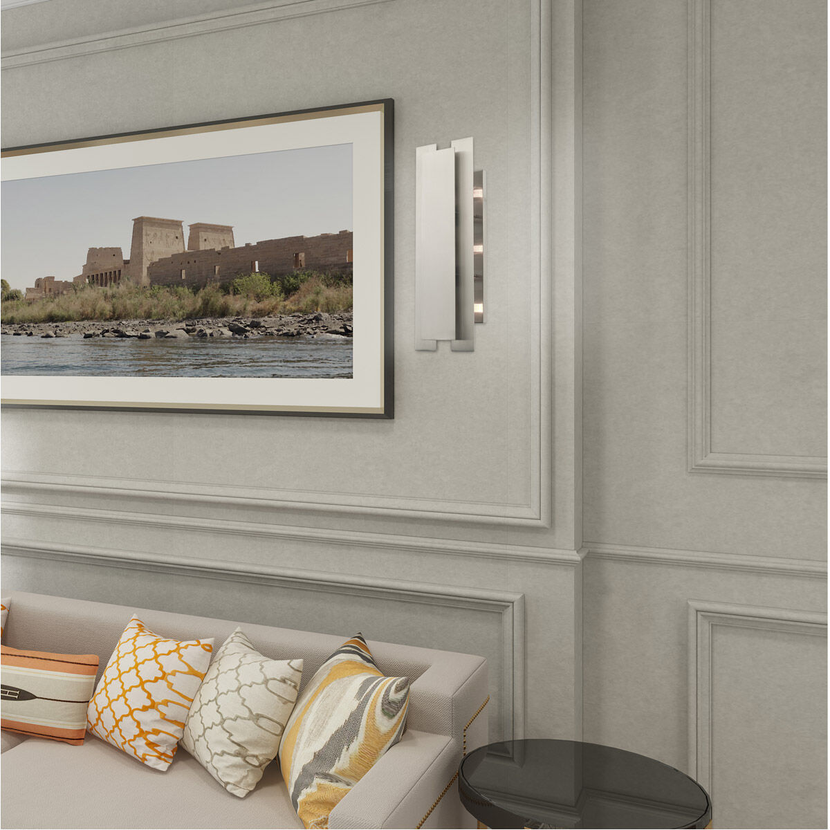 Varick 3 Light 8 inch Brushed Nickel Bath Vanity Wall Light