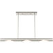 Acra 3 Light 36 inch Brushed Nickel Linear Chandelier Ceiling Light