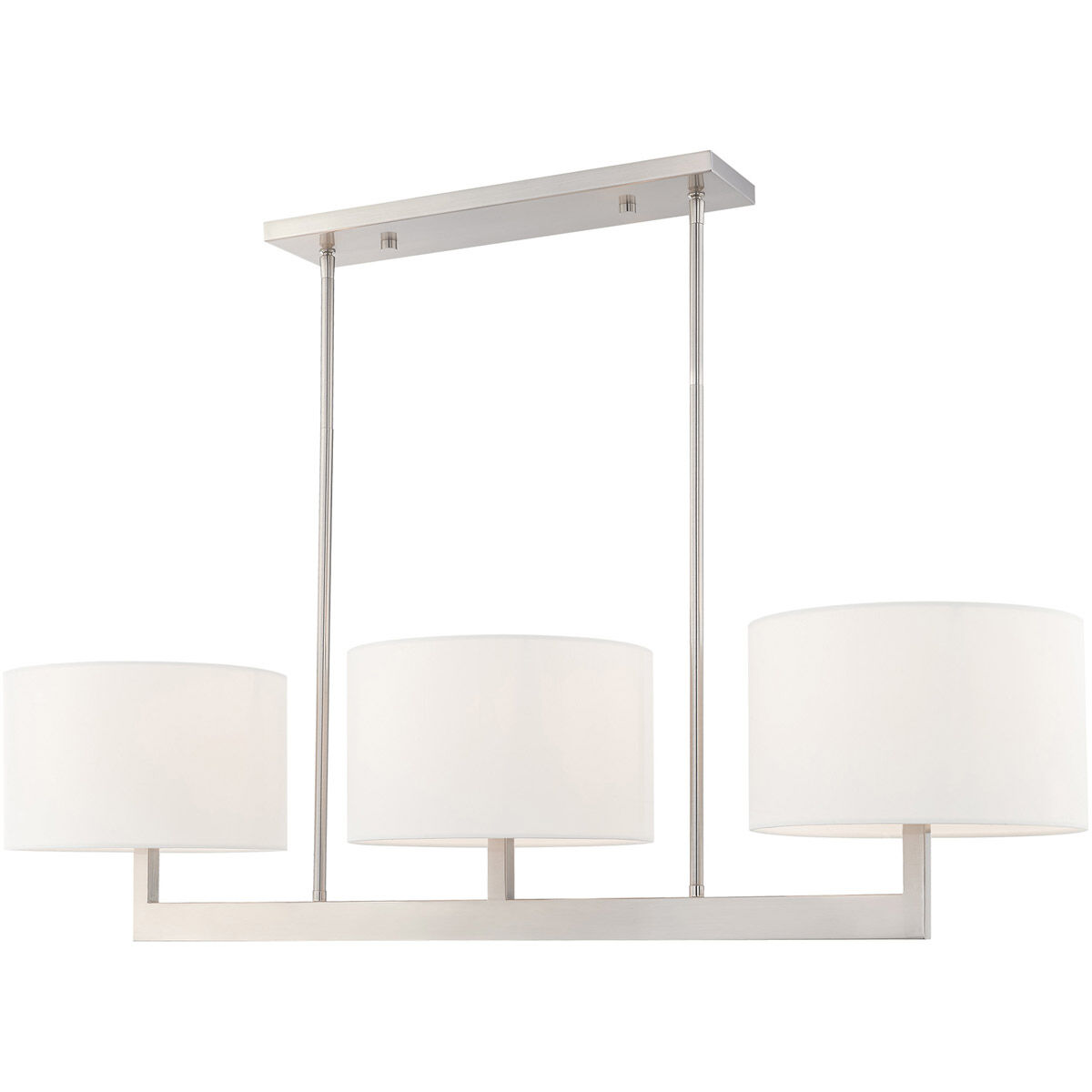 Hayworth 3 Light 42 inch Brushed Nickel Linear Chandelier Ceiling Light