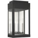 York 2 Light 19 inch Black Outdoor Wall Lantern