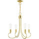 Bari 4 Light 20 inch Polished Brass Chandelier Ceiling Light