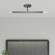 Monaco 2 Light 5.13 inch Black Chrome Semi-Flush Ceiling Light