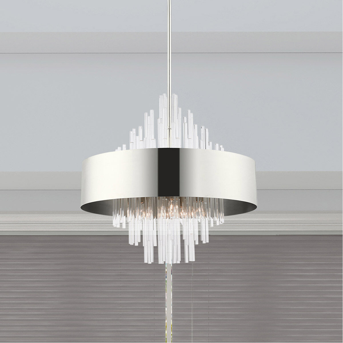 Orenburg 10 Light 26 inch Polished Nickel Pendant Chandelier Ceiling Light