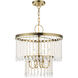Elizabeth 4 Light 18 inch Antique Brass Pendant Chandelier Ceiling Light