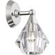 Brussels 1 Light 7 inch Polished Nickel Crystal Single Sconce Wall Light