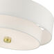 Meridian 4 Light 18 inch Satin Brass Semi Flush Ceiling Light 
