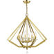 Diamond 8 Light 28 inch Polished Brass Chandelier Ceiling Light