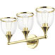 Ashridge 3 Light 24 inch Polished Brass Vanity Wall Sconce Wall Light