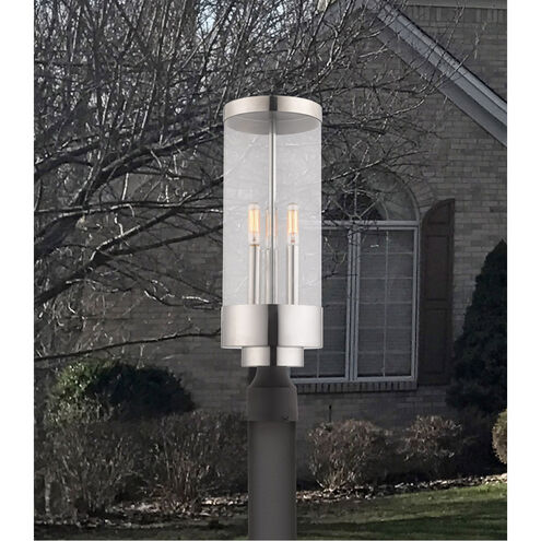Hillcrest 3 Light 20 inch Polished Chrome Outdoor Post Top Lantern