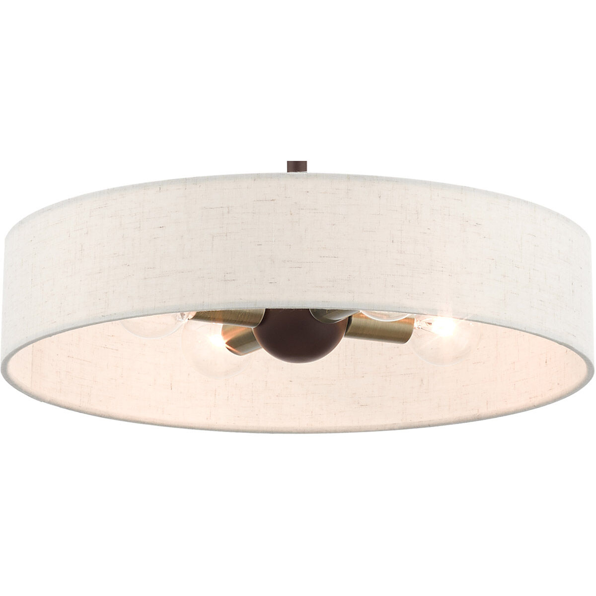 Venlo 4 Light 14 inch Bronze with Antique Brass Accents Pendant Ceiling Light