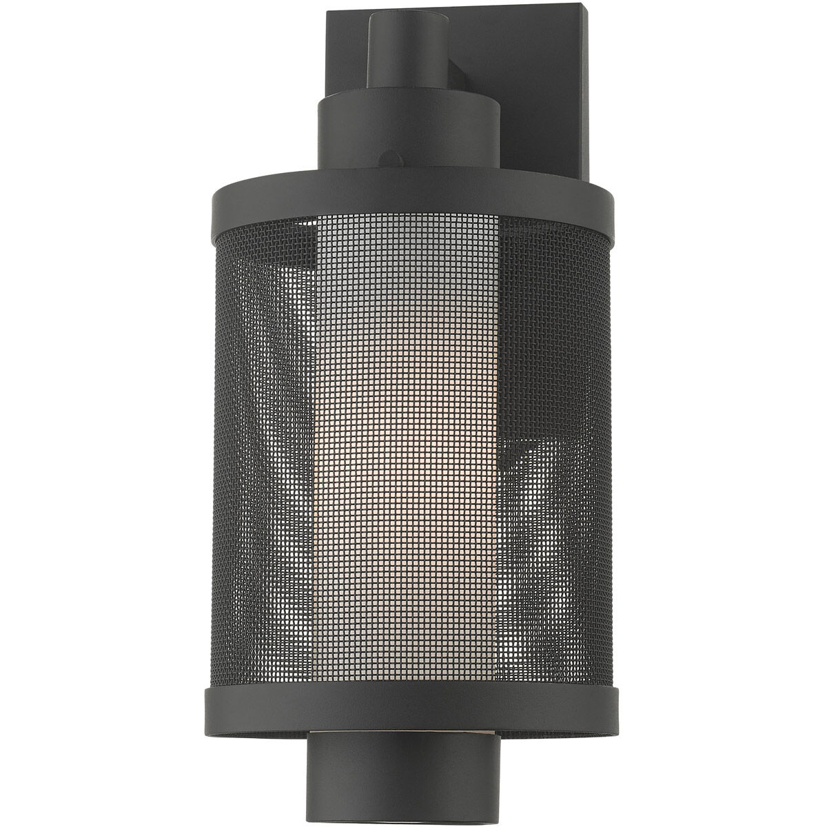 Nottingham 1 Light 15 inch Textured Black Outdoor Wall Lantern