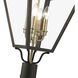 Adams 4 Light 31.5 inch Bronze with Antique Brass Finish Cluster Outdoor Extra Large Post Top Lantern