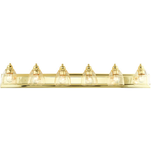 Birmingham 6 Light 48 inch Polished Brass Vanity Sconce Wall Light