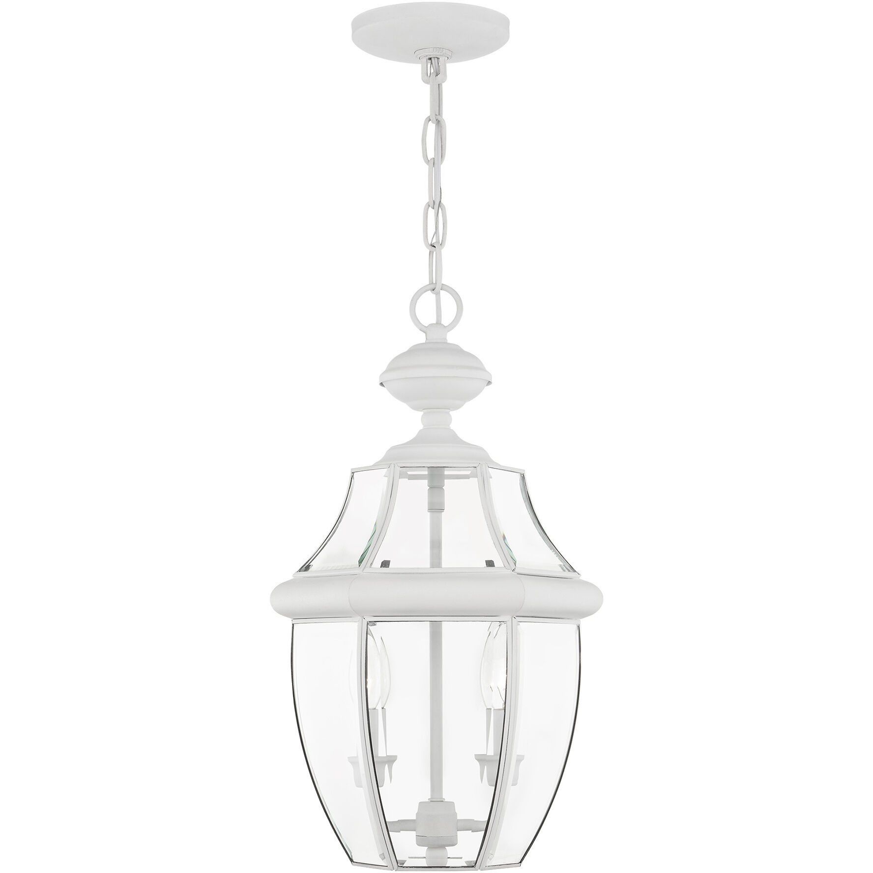 Monterey 2 Light 11 inch White Outdoor Pendant Lantern