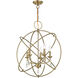 Aria 5 Light 24 inch Antique Brass Chandelier Ceiling Light