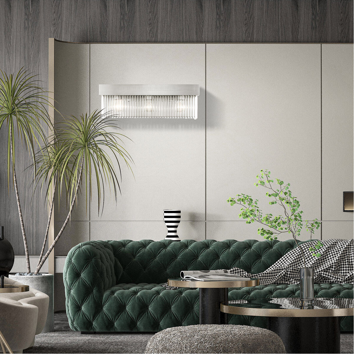 Oldwick 3 Light 24 inch Brushed Nickel Bath Vanity Wall Light