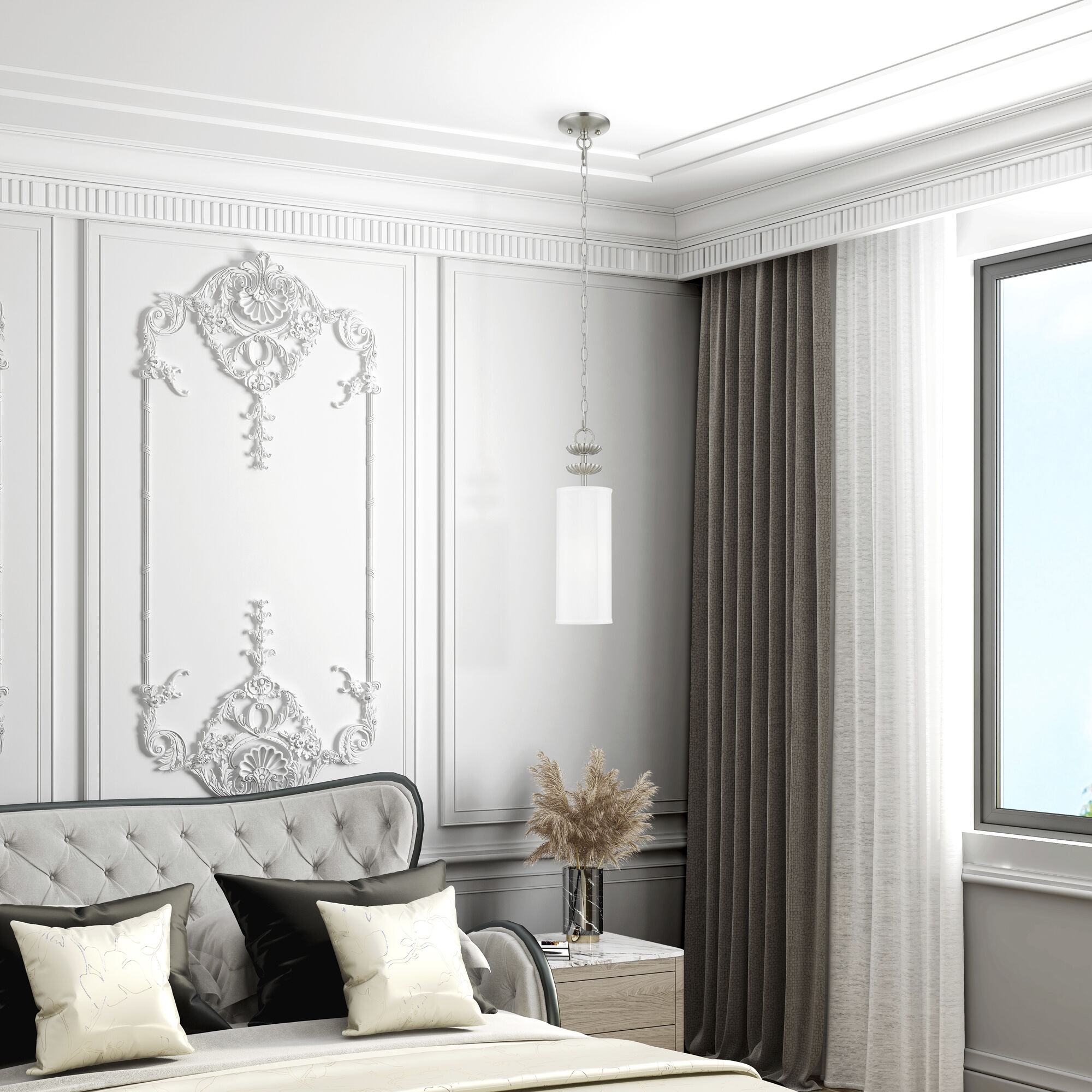 Brookdale 1 Light 5 inch Brushed Nickel Mini Pendant Ceiling Light