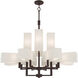 Rubix 12 Light 44 inch Bronze Foyer Chandelier Ceiling Light