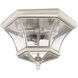 Monterey/Georgetown 3 Light 13 inch Brushed Nickel Outdoor Ceiling Mount